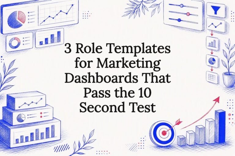 Decorative marketing dashboard title card