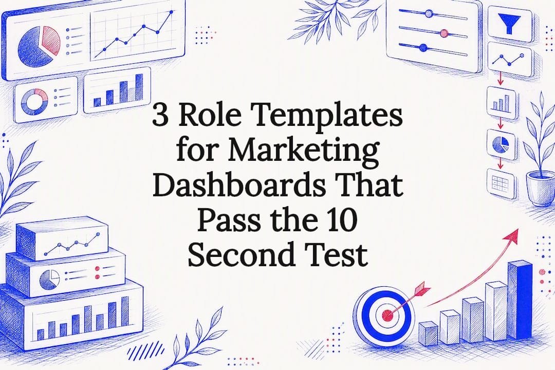 Decorative marketing dashboard title card