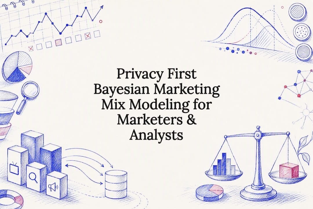 Decorative Bayesian marketing modeling title card