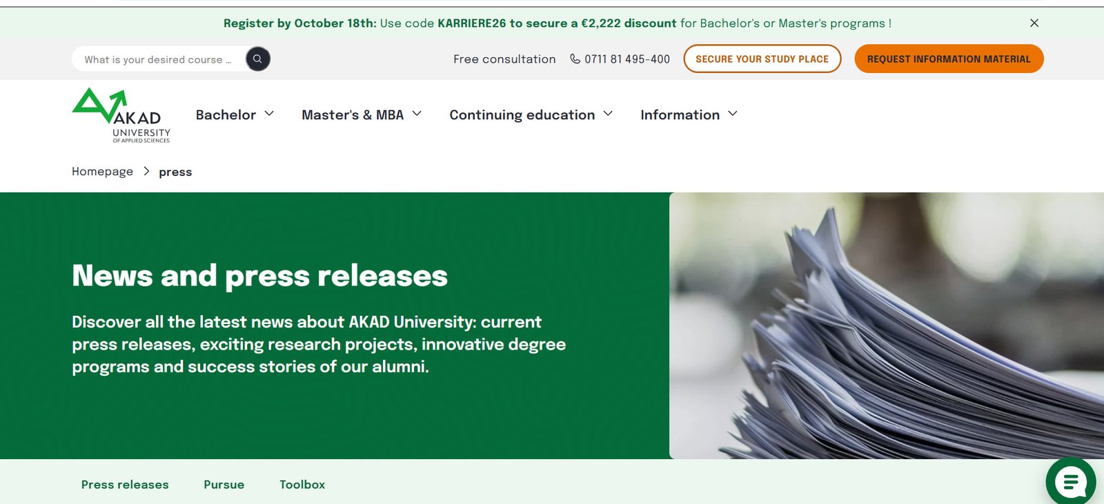 • AKAD University Mechatronics and Robotics Degree